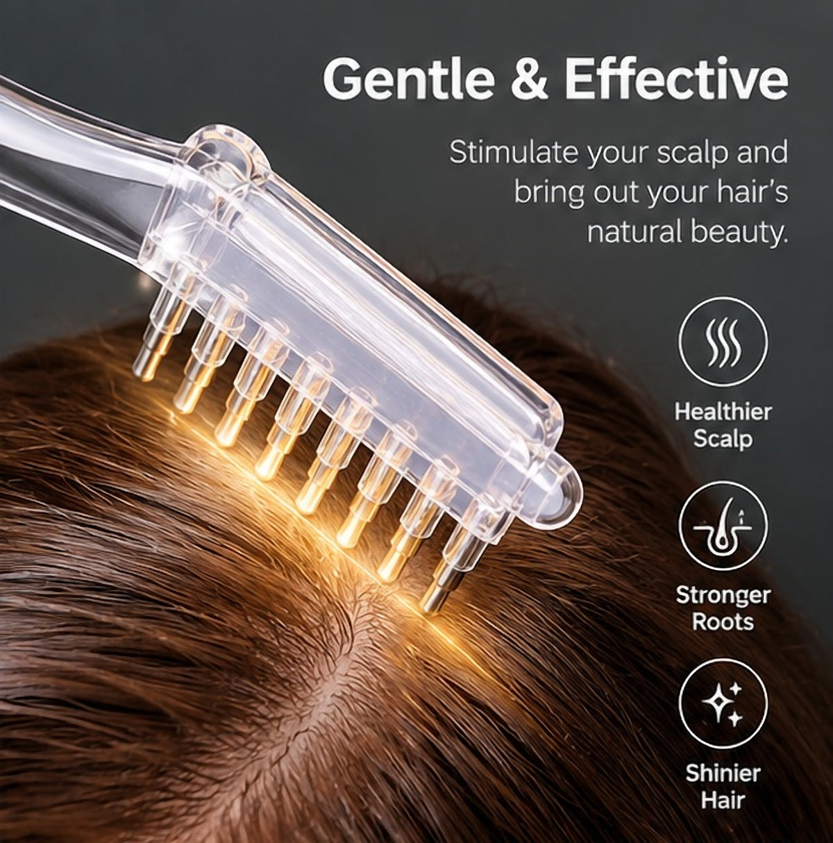 3-in-1 Scalp Massager & Hair Oil Applicator Comb