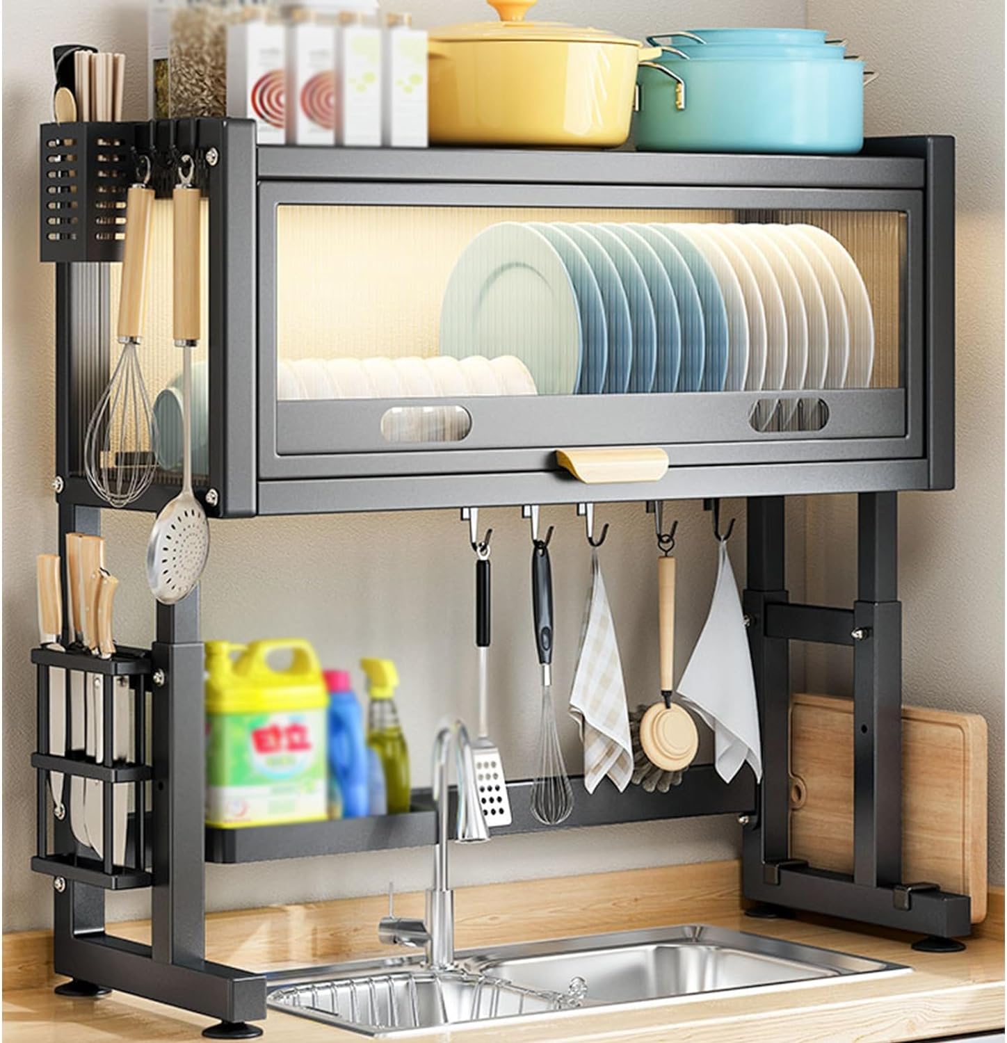 Kitchen Sink Shelf With Cabinet Door