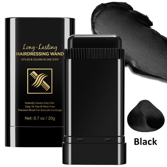 Black Hair Dye Stick for Instant Gray Coverage & Root Touch Up